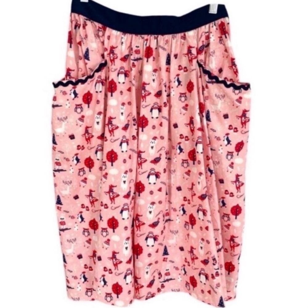 Unique Vintage Susannah Pink Winter
Animals Full Swing Skirt - 1X/16 - NWT